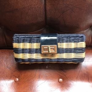 NWT J Crew Straw Clutch